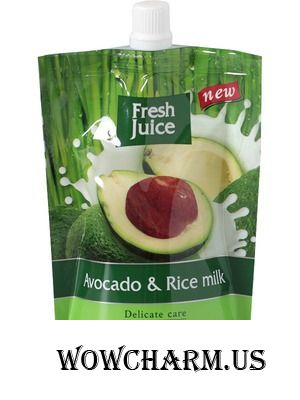 "Эльфа" / Крем-гель для душа "Fresh Juice" Avocado & Rice Milk