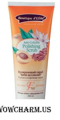 Boutique d’Elite / Полирующий антицеллюлитный скраб «Персик и кофейные зерна»
