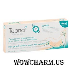 Teana / Сыворотка, замедляющая рост волос после депиляции, с маслом жожоба, экстрактом шелка и пролином Эльмира