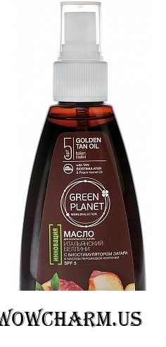 Green Planet / Масло для золотистого загара SPF 5 "Итальянский Беллини"