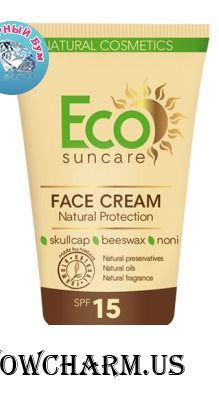 Eco Suncare / Натуральный солнцезащитный крем для лица SPF 15 Серия средства для и после загара