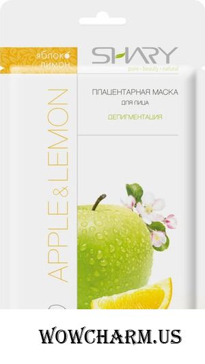 SHARY / Плацентная маска для лица Депигментация Яблоко и лимон