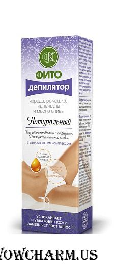 "Fitокосметик" / Натуральный Фитодепилятор с чередой, ромашкой, календулой и маслом оливы. Для чувствительной кожи с увлажняющим комплексом