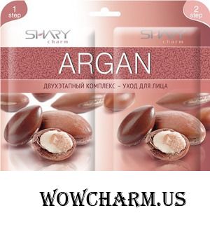 SHARY / Charm Argan двухэтапный комплекс - уход для лица Очищающий скраб и питательная маска