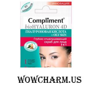 Compliment / bioHyaluron 4D Глубоко отшелушивающий скраб для лица 3 в 1