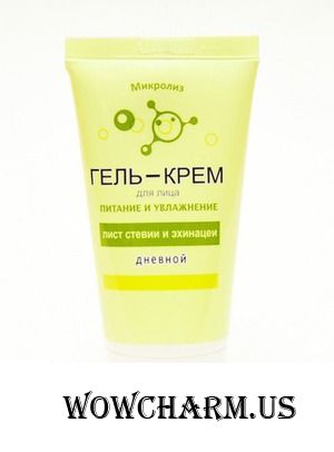 "Микролиз" / Дневной питательный и увлажняющий крем Гель-крем для лица : лист стевии и эхинацеи питание и увлажнение.