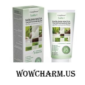 Compliment / Бальзам-маска укрепляющая против выпадения волос серии 5 oils+