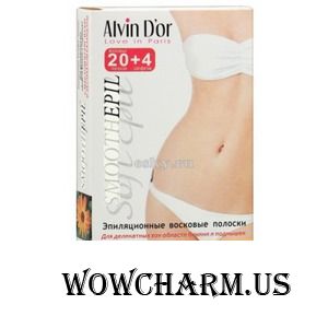 Alvin D'or / Эпиляционные восковые полоски для деликатных зон для нормальной кожи