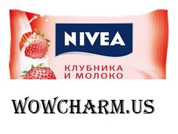 NIVEA / Мыло-уход Клубника и молоко