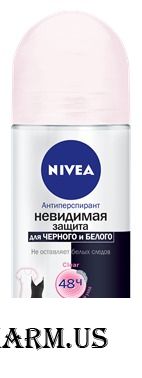 NIVEA / Дезодорант-антиперспирант Невидимая защита для черного и белого (CLEAR) ролик