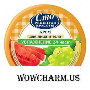 "Сто рецептов красоты" / Крем для лица и тела "Увлажнение 24 часа"