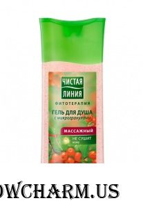 "Чистая линия" / Гель для душа с микрогранулами Массажный