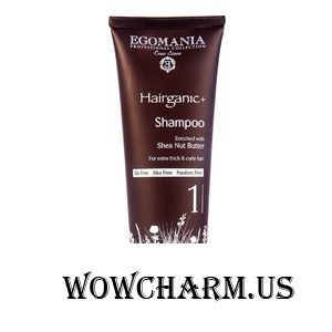 EGOMANIA / Шампунь для волос Hairganic+ Shampoo Nut Shea Butter For Eztra Thick & Curly Hair