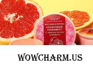 L'Cosmetics / Массажная плитка для тела "Солнечный грейпфрут" с эфирным маслом грейпфрута