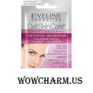 Eveline Cosmetics / Маска для лица Cell Skin Care SOS Intensely Rejuvenating 3 in 1 Face Mask