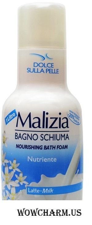 Malizia / Пена для душа и ванны Bagno Schiuma nourishing bath foam nutriente Latte-Milk