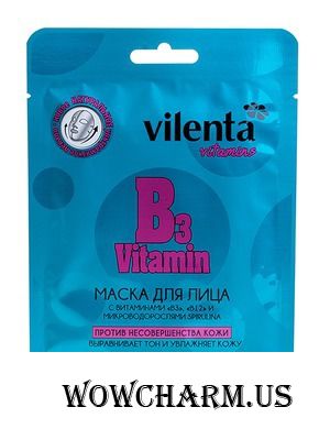VILENTA / Тканевая маска Mask Combats Skin Imperfections B3 Vitamin Facial