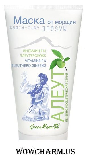 Green Mama / Маска для лица Маска от морщин Алеут Аnti-age Витамин F и Элеутерококк