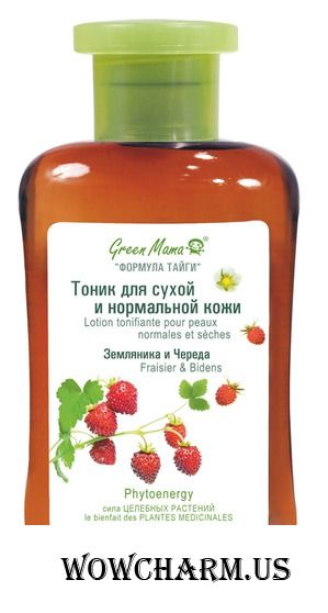 Green Mama / Тоник для сухой и нормальной кожи Череда и Земляника