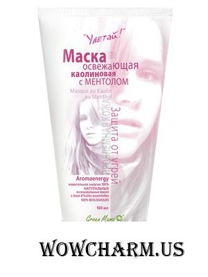 Green Mama / Маска освежающая каолиновая с ментолом из серии Улетай