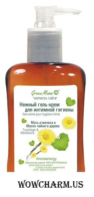 Green Mama / Нежный гель-крем для интимной гигиены Мать-и-мачеха и Чайное дерево