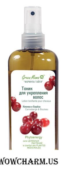 Green Mama / Шампунь Тоник для укрепления волос Клюква и Береза