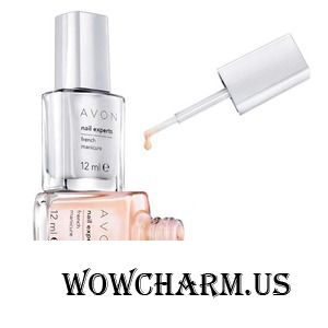 Avon / Набор для французского маникюра: 2 лака для ногтей; 30 защитных полосок.