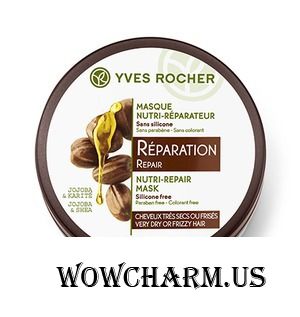 Yves Rocher / Восстанавливающая экспресс-маска для волос Botanical Hair Care Nutri-Repair Mask Jojoba and Shea