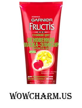 GARNIER / Fructis Стойкий Цвет Эффект свежего окрашивания Мгновенная Маска-Эликсир Закрепитель Цвета