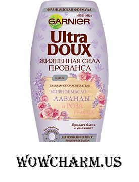 GARNIER / Ultra Doux Жизненная Сила Прованса Укрепляющий Бальзам-ополаскиватель с маслом лаванды и розой Грасса