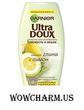 GARNIER / Ultra Doux Свежесть и Объем с мягкой глиной и лимоном Бальзам-ополаскиватель