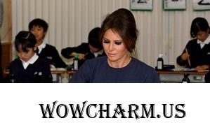 Мелания Трамп посетила одну из школ Токио и взяла урок каллиграфии
