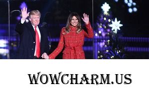 Красное пальто Chanel Мелании Трамп и огни у Белого дома