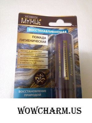 Мгновенное восстановление кожи губ с гигиенической помадой Активное мумие