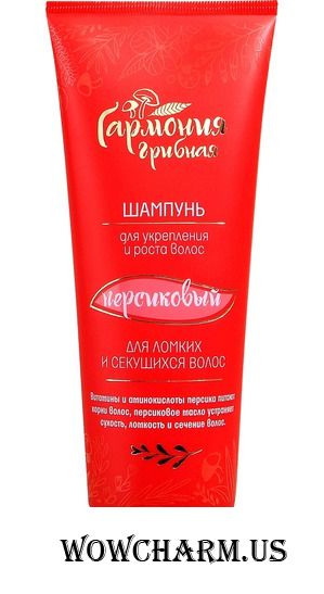 "Венец Сибири" / Шампунь для укрепления и роста волос Персиковый «Грибная Гармония»