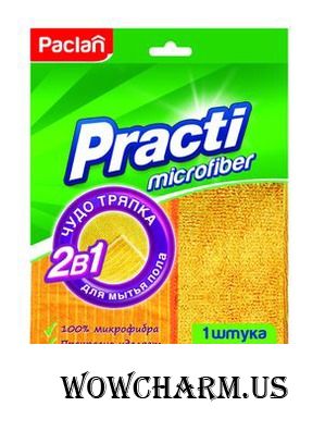 Два подхода к мытью пола: Paclan Practi Microfiber избавят от всех видов загрязнений благодаря двусторонней текстуре