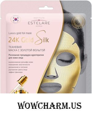 Estelare / Маска для лица Маска с золотой фольгой 24K Gold Silk