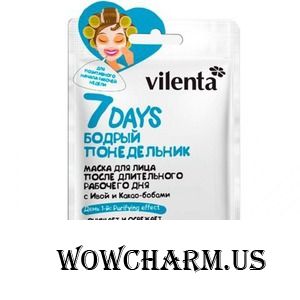 VILENTA / 7 DAYS Бодрый понедельник Маска для лица после длительного рабочего дня с Ивой и Какао бобами