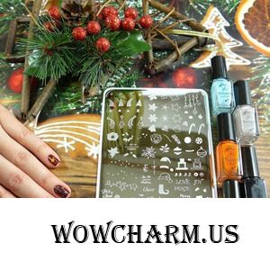 Многослойный стемпинг с плиткой Clear Jelly Stamper, или Как сделать не зимний дизайн с новогодней плиткой ;)