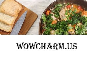 Мясные рулетики с овощами на сковороде