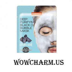Purederm / Тканевая маска для лица Deep Purifying Black O2 Bubble Mask Charcoal