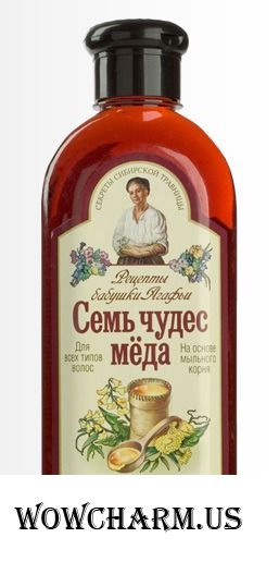 "Рецепты бабушки Агафьи" / Шампунь "Семь чудес меда". Для всех типов волос. Прополис и мумие