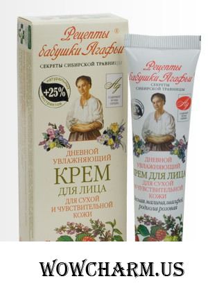 "Рецепты бабушки Агафьи" / Крем для лица увлажняющий дневной для сухой и чувствительной кожи.