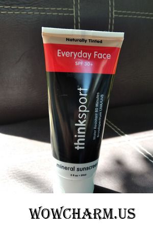 Минеральный солнцезащитный крем Think sport SPF 30. Много фото.