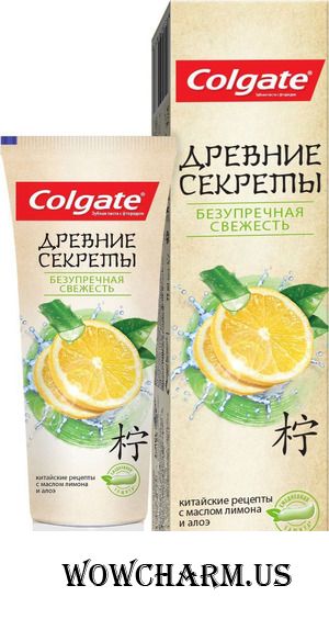 Colgate / Зубная паста Древние секреты Безупречная свежесть Китайские рецепты с маслом лимона и алоэ