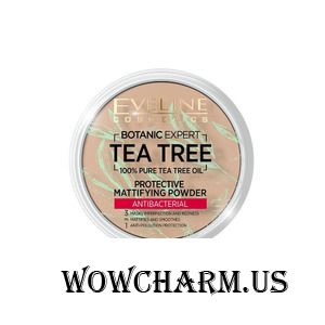 Eveline Cosmetics / Пудра для лица Botanic Expert Tea Tree Protective Mattifying Powder Antibacterial