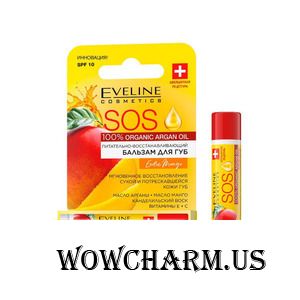 Eveline Cosmetics / Бальзам для губ Sos Argan Oil Exotic Mango Spf 10