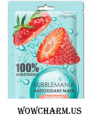Funny Organix / Тканевая маска Bubblemania Antioxidant Mask Srawberry