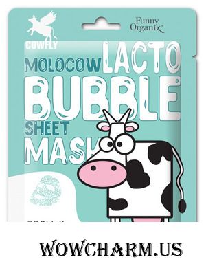 Funny Organix / Маска для лица Пузырьковая воздушная маска Lacto Bubble с пребиотиком на тканевой основе
