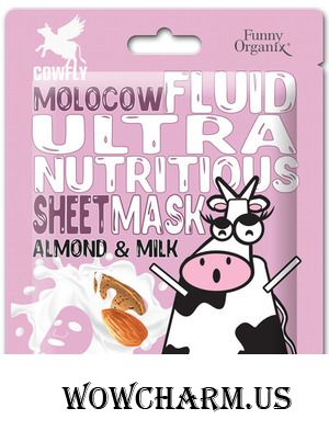 Funny Organix / Маска для лица Ультрапитательная тканевая маска-флюид Almond Milk
